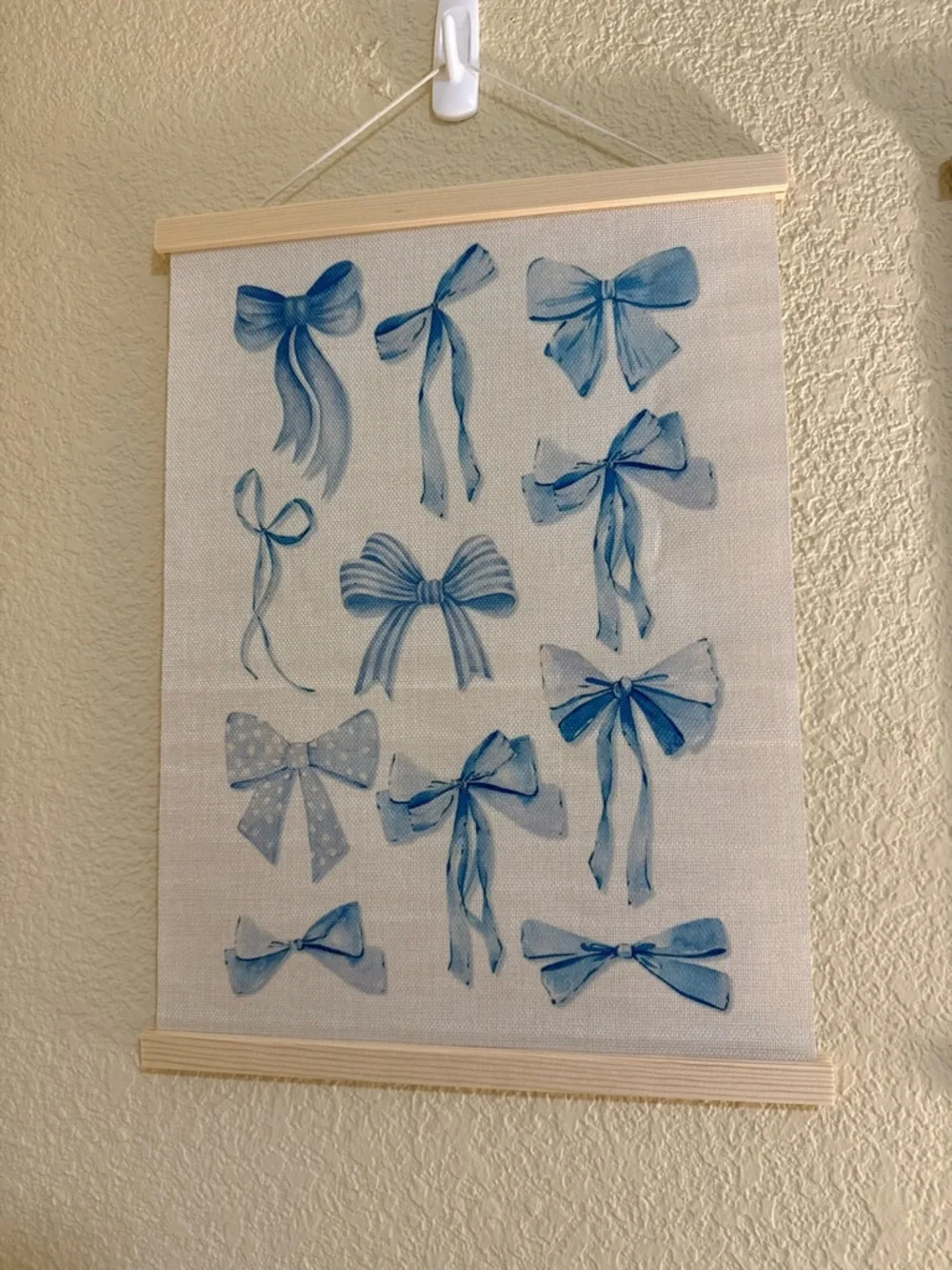 Blue Bow Wall Hanging Set